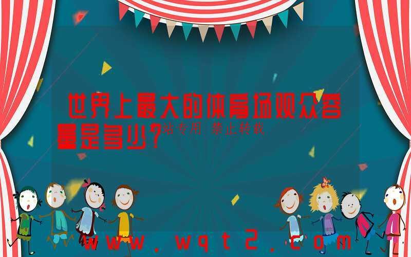 世界上最大的体育场观众容量是多少？ 第1张